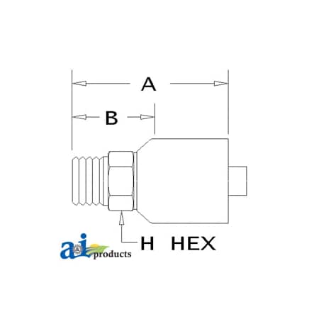 A & I Products (HW-MF) Male "Seal-lok" - Rigid - Straight 2" x1" x1" A-MF-08-08-W